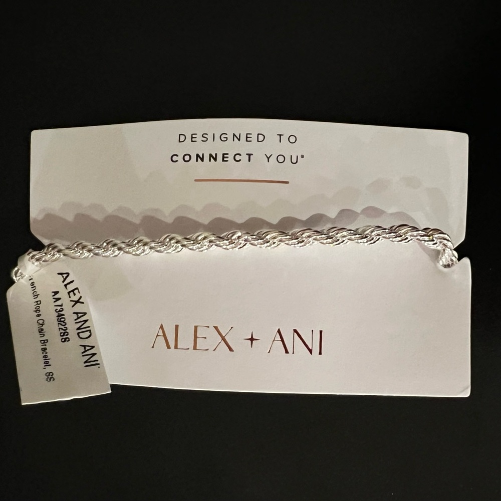 Alex and Ani French Rope Stainless Adjustable Bracelet